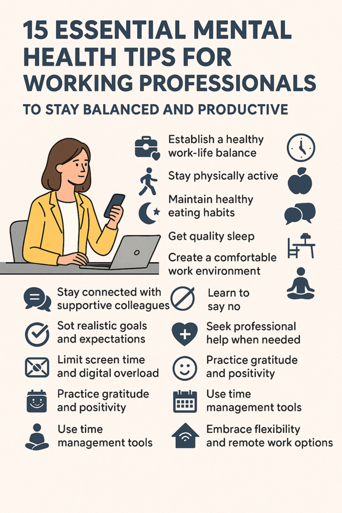 Mental Health Tips for Working Professionals